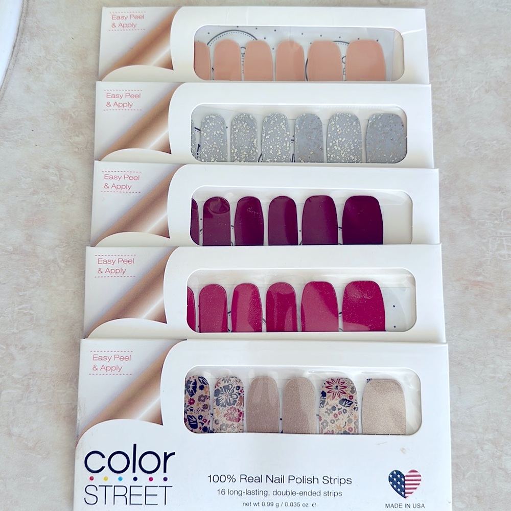 New Color Street Nail Polish Strips - 5 sets